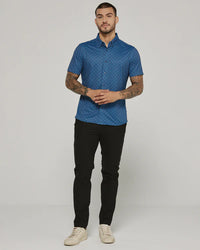 Sorren Short Sleeve - Navy - 7Diamonds