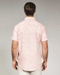 Fontaine Short Sleeve Linen Shirt - Coral