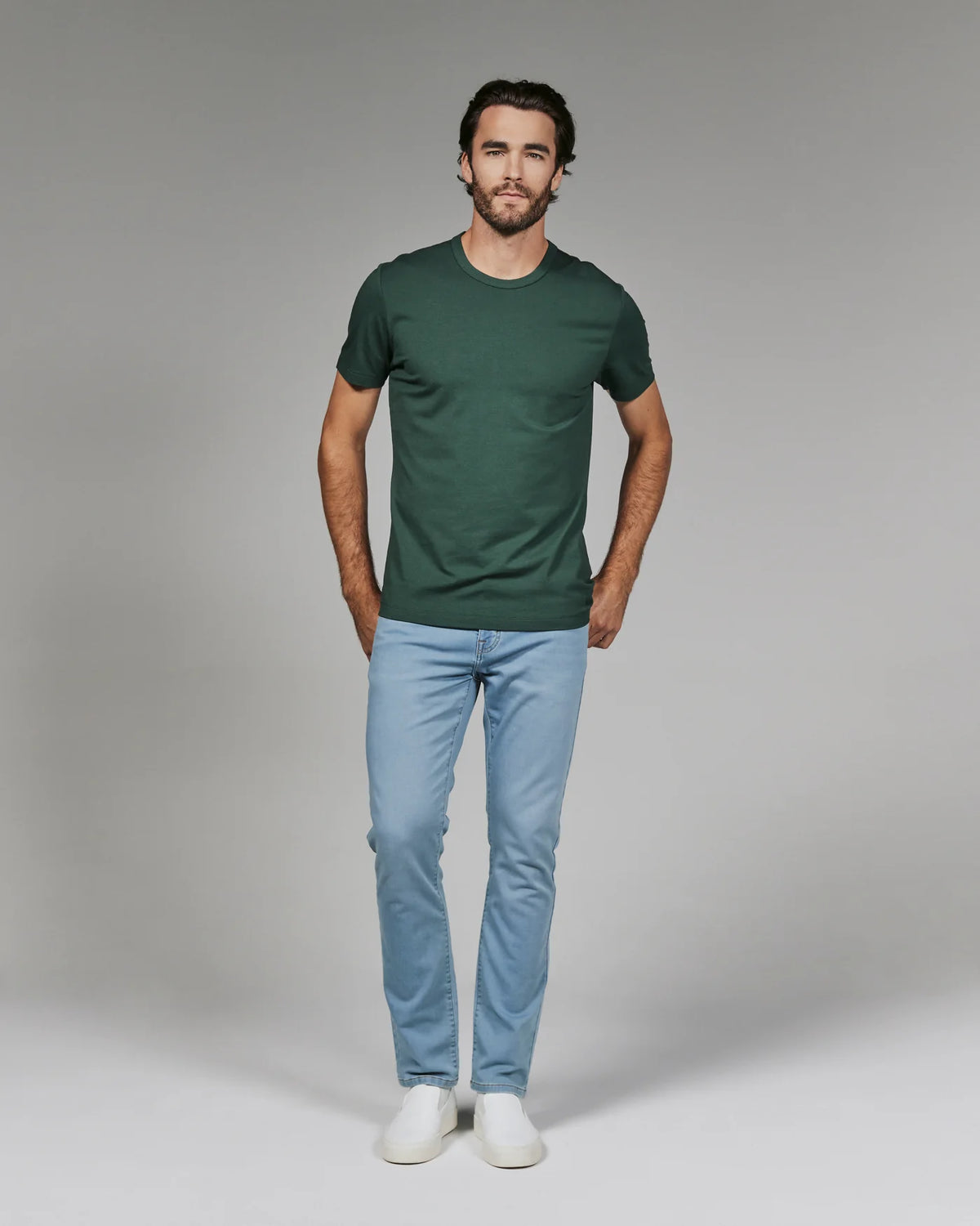 Modal Crew Neck Tee - Basil