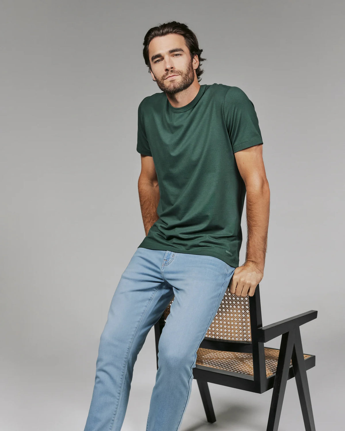 Modal Crew Neck Tee - Basil