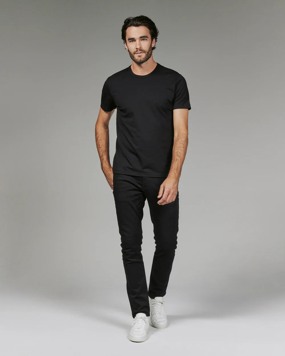 Modal Crew Neck Tee - Black