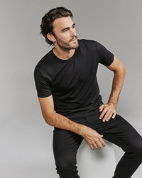 Modal Crew Neck Tee - Black