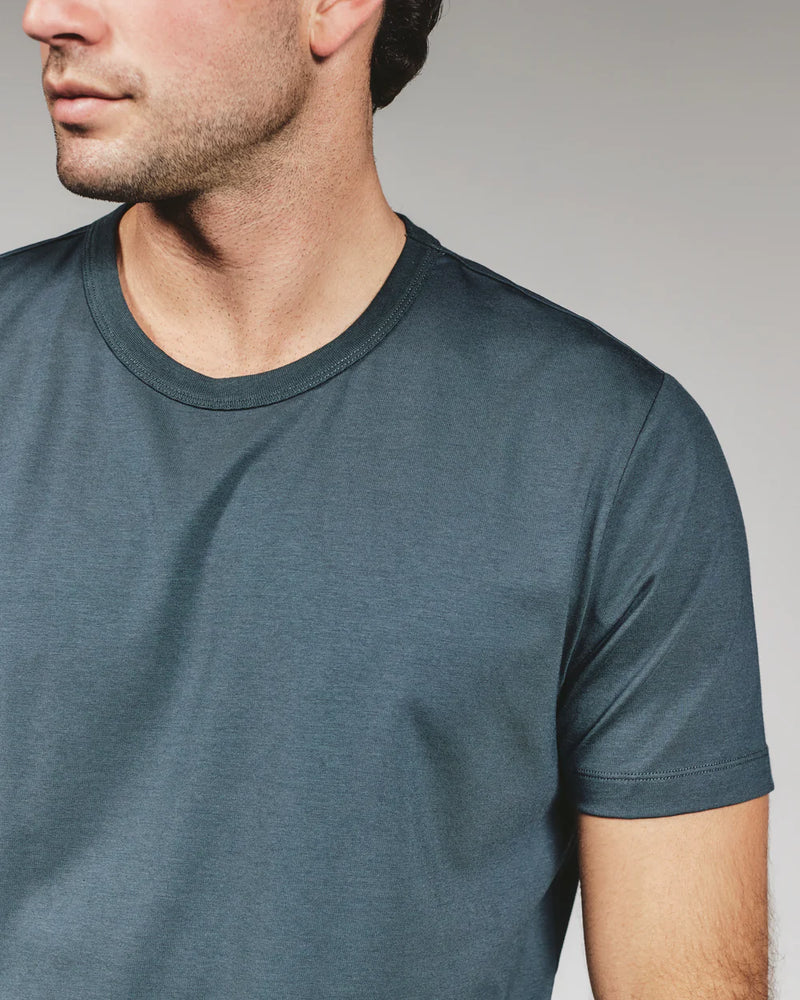 Modal Crew Neck Tee -Petrol Navy