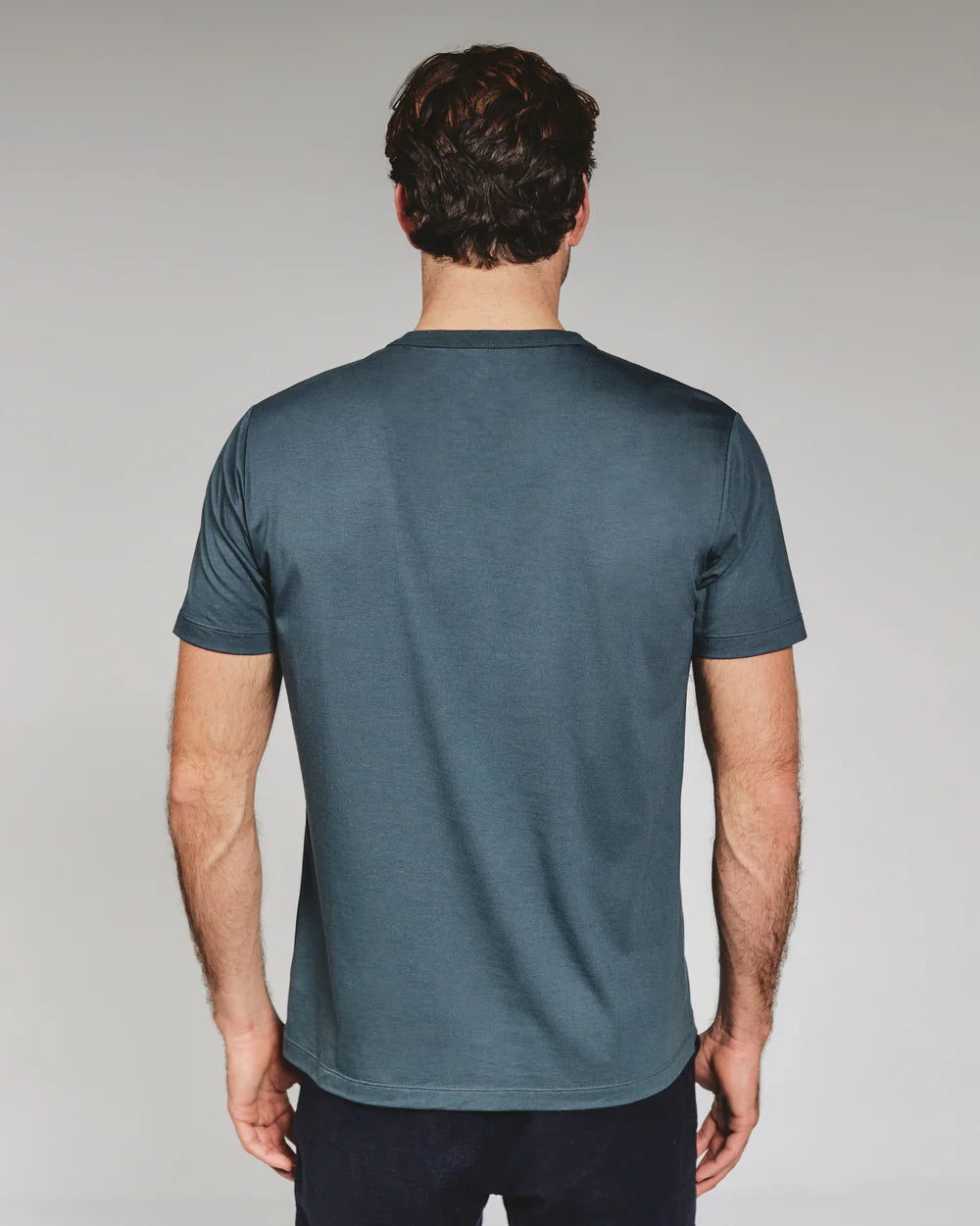 Modal Crew Neck Tee -Petrol Navy