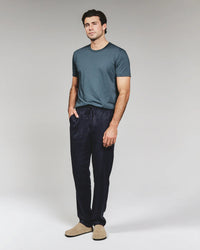 Modal Crew Neck Tee -Petrol Navy