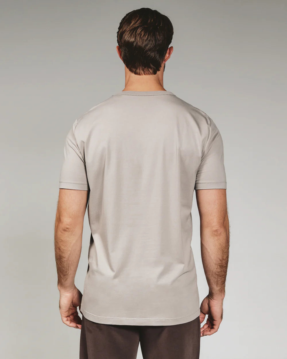 Modal Crew Neck Tee -Smokey Taupe
