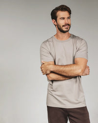 Modal Crew Neck Tee -Smokey Taupe