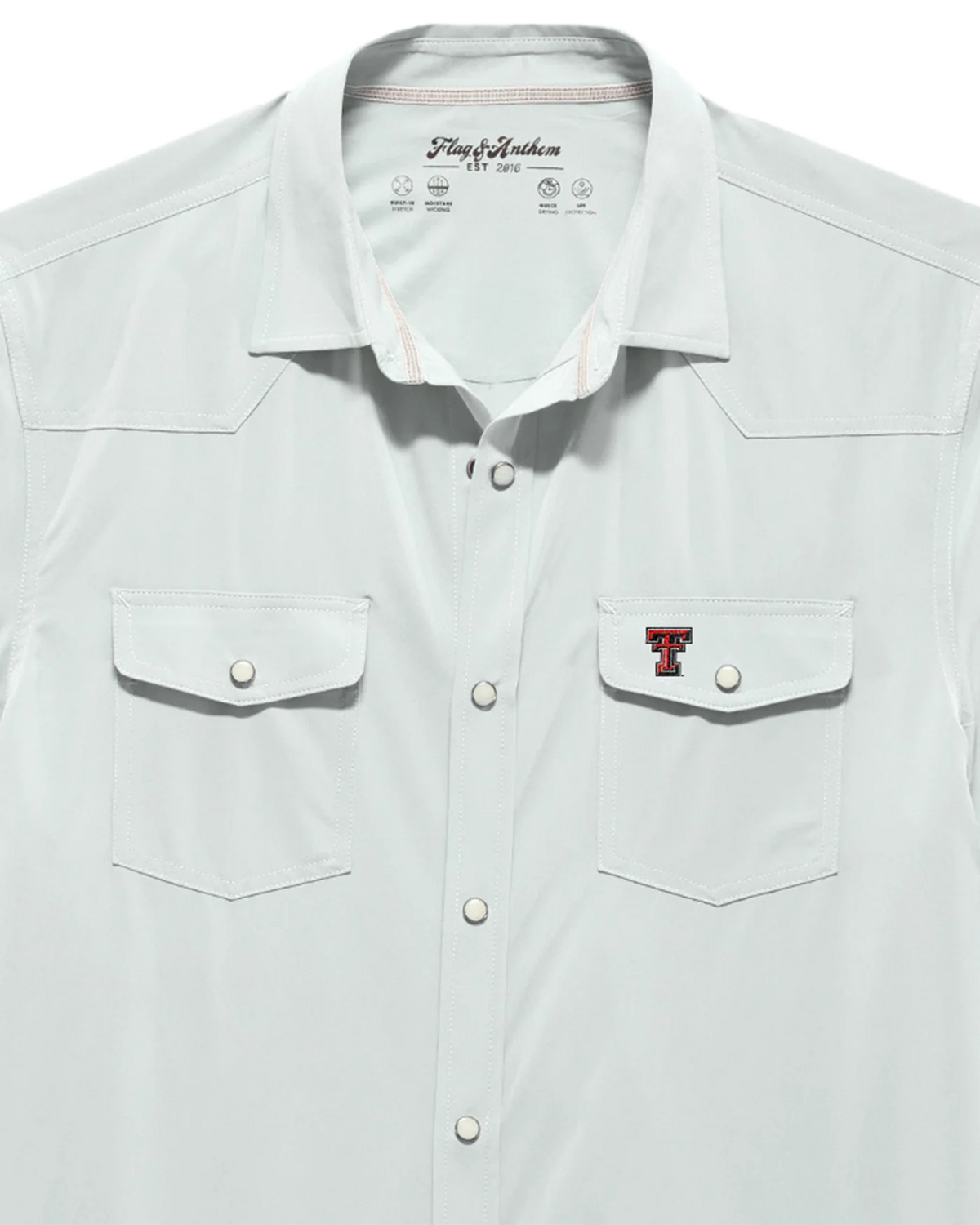 Texas Tech Perf. Western Shirt - White