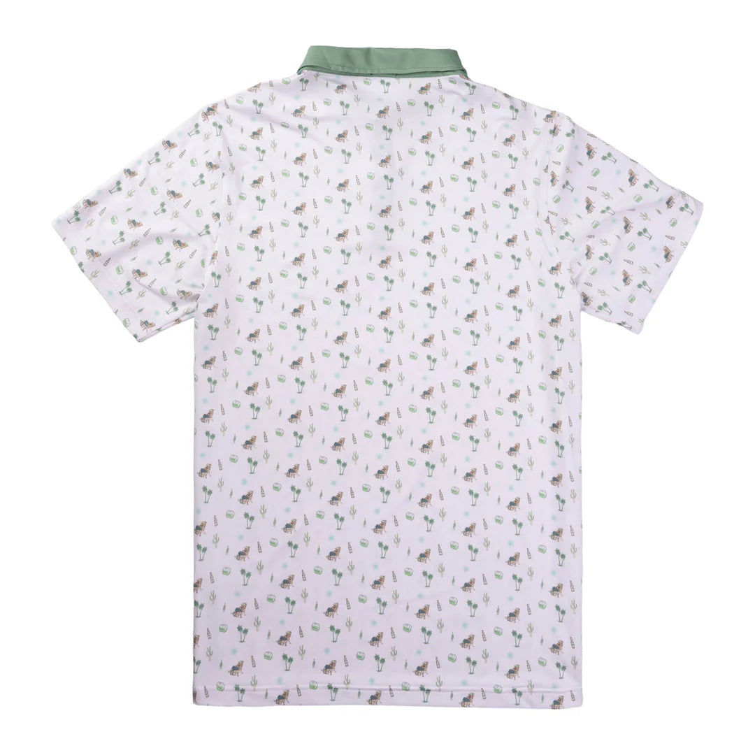 High Noon Performance Polo- Oasis