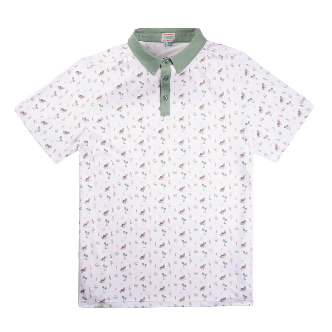High Noon Performance Polo- Oasis