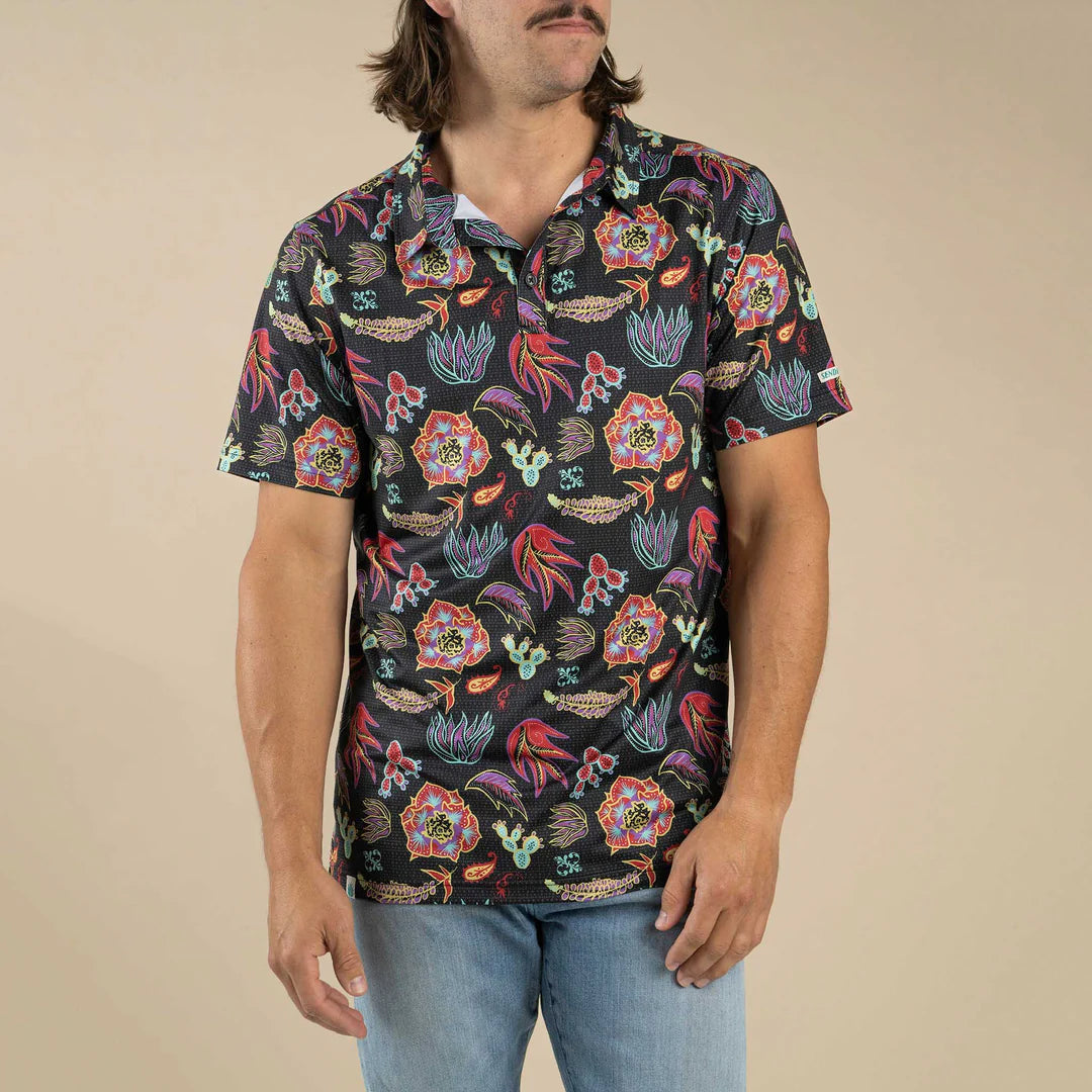 High Noon Performance Polo- Electric Desert