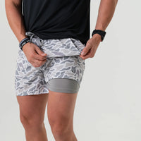 Athletic Short 7" - White Camo/Grey