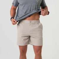 Everyday Short 7"- Light Khaki - American Flag