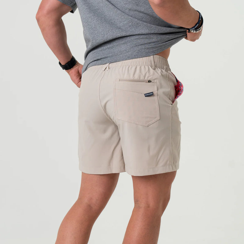 Everyday Short 7"- Light Khaki - American Flag