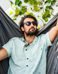 Roll Tides Button Up - Fern Green
