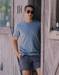 Steel Blue Pima Tee - Baja Llama