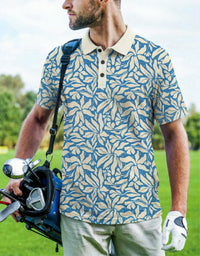 Leaf Me Blue - Performance Polo