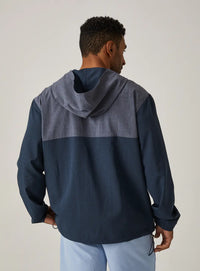 Oxygenate Two-Toned Full-Zip Hoodie Navy - 7D