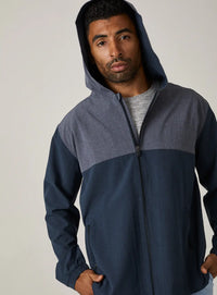 Oxygenate Two-Toned Full-Zip Hoodie Navy - 7D