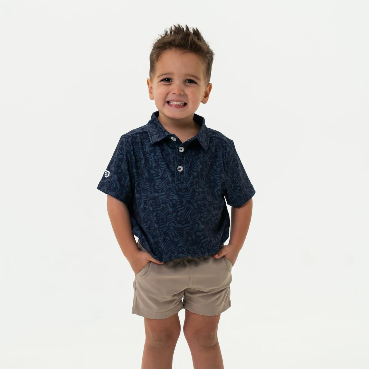 Youth Perf. Polo - Stars and Stripes - Navy