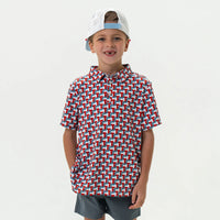 Youth Perf. Polo - Texas Flag