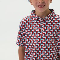 Youth Perf. Polo - Texas Flag
