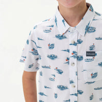 Youth Perf. Button Up - Lake Weekend