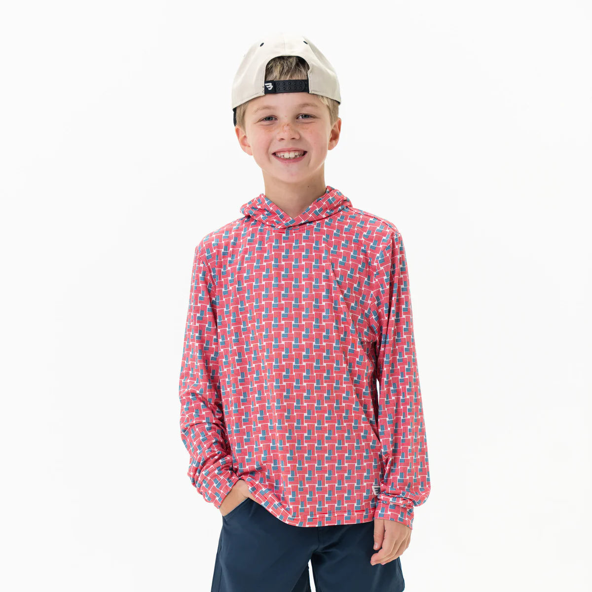 Youth Perf. Hoodie - American Flag