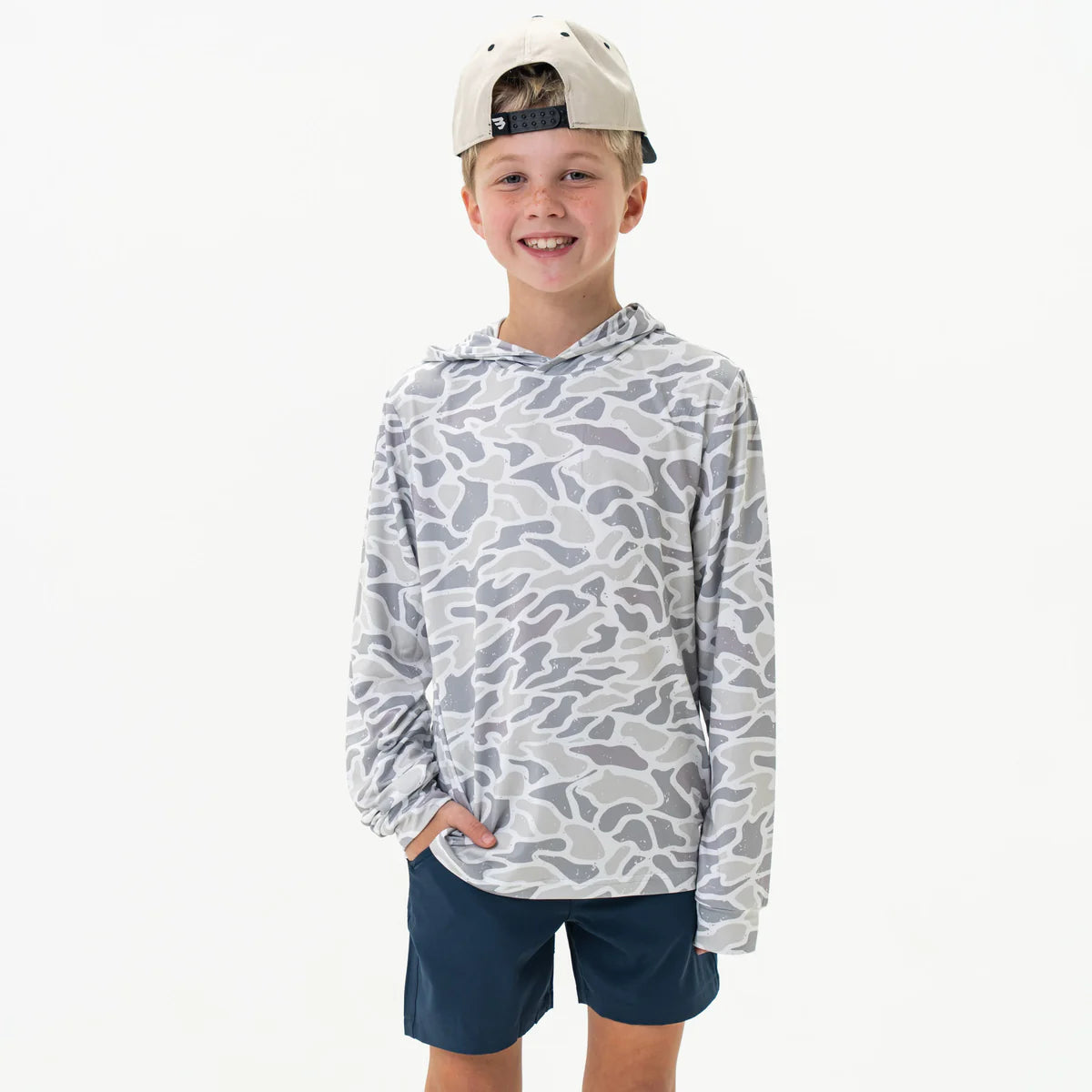 Youth Perf. Hoodie - White Camo
