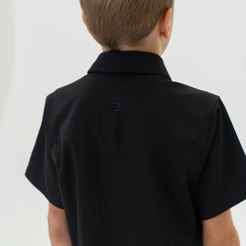 Youth Perf. Western Shirt - Black