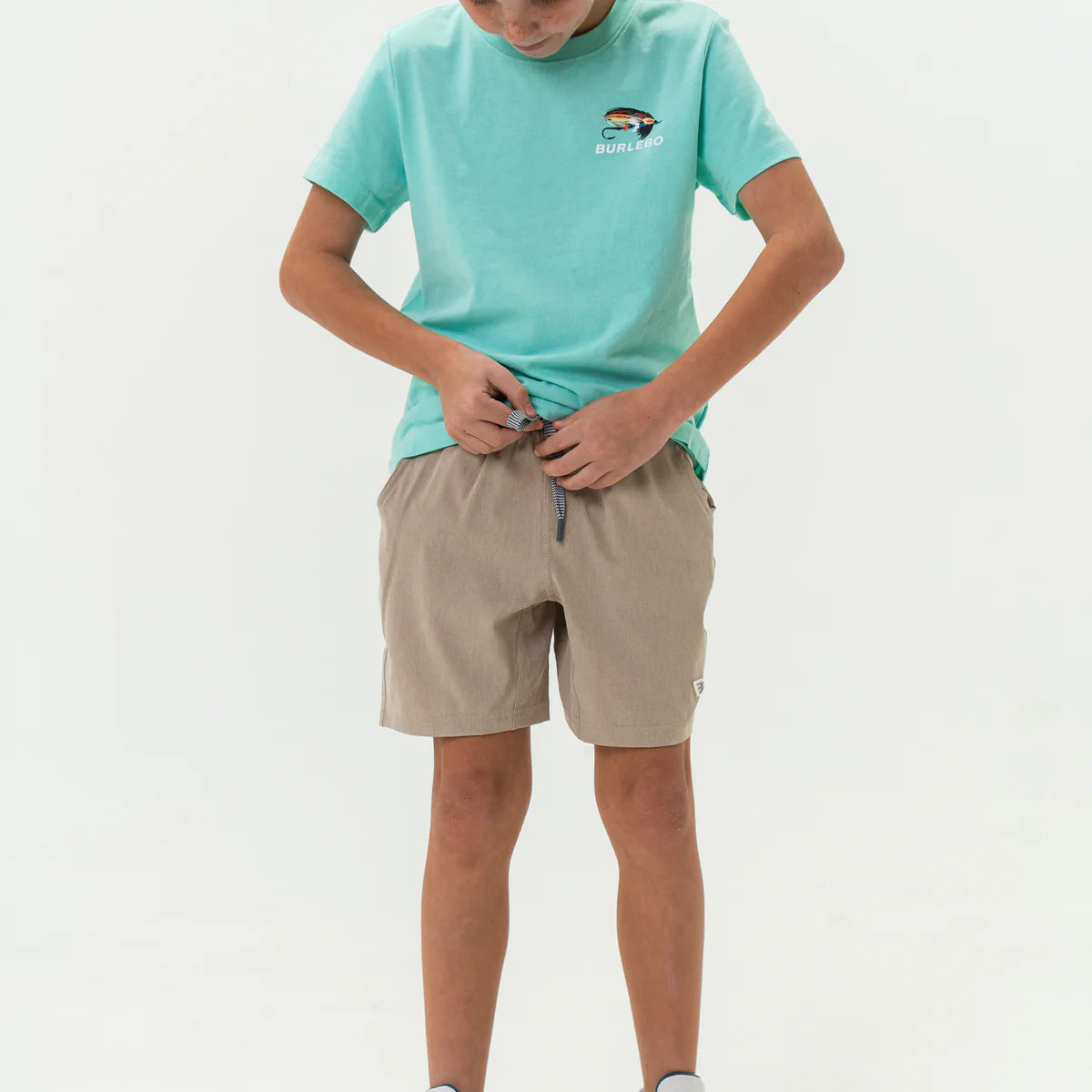 Youth Athletic Short -Heather Khaki - Venado Camo Liner