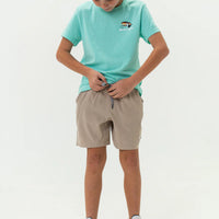 Youth Athletic Short -Heather Khaki - Venado Camo Liner