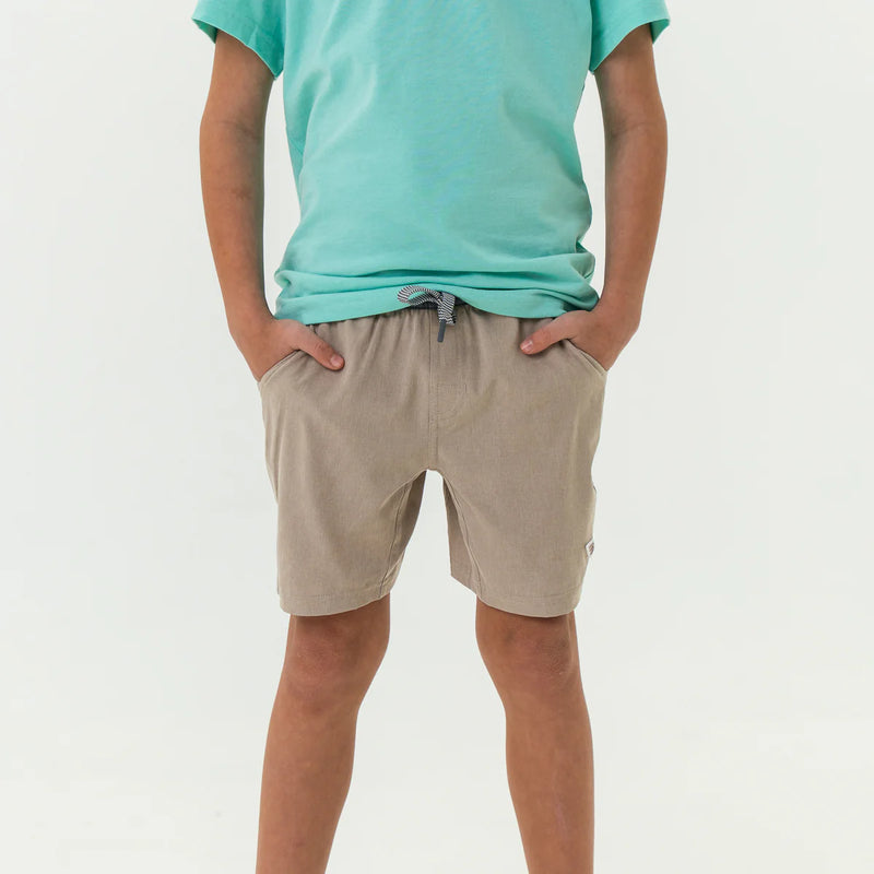 Youth Athletic Short -Heather Khaki - Venado Camo Liner