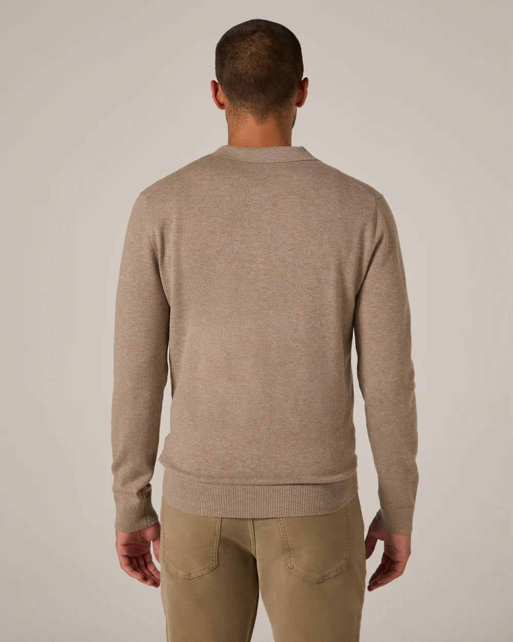 Belford LS Sweater Polo - Beige Melange