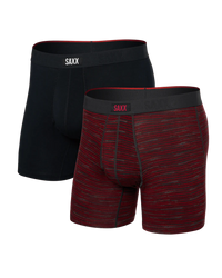 Vibe Xtra (2 Pack) Soft Comfort Boxer Brief 6" Spacedye Stripe/Black-SAXX