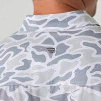 Perf. Button Up - White Camo