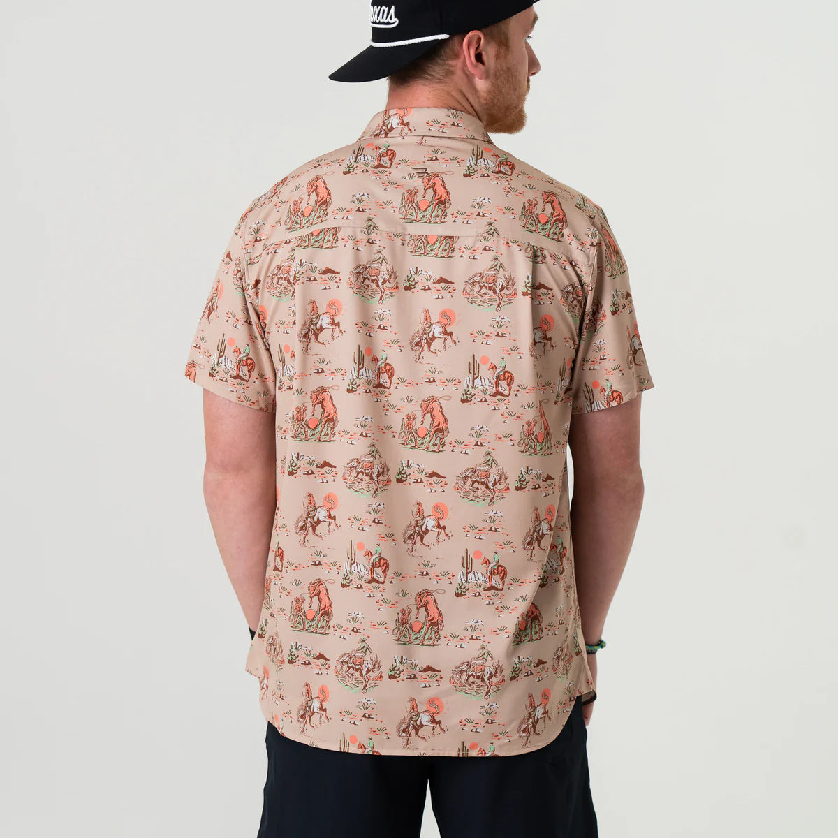 Perf. Button Up - Cowboy Up Khaki