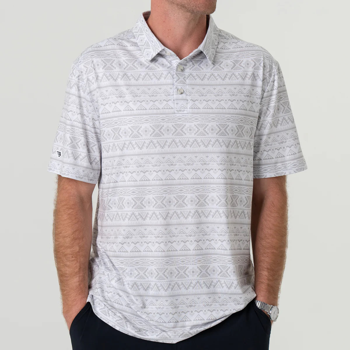 Perf. Polo - Grey Aztec