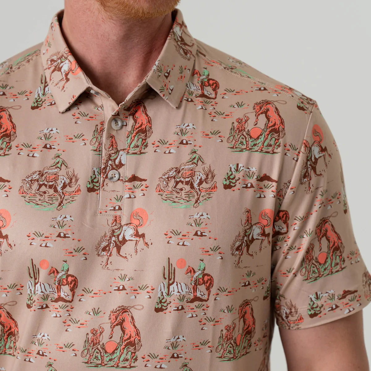 Perf. Polo - Cowboy Up Khaki