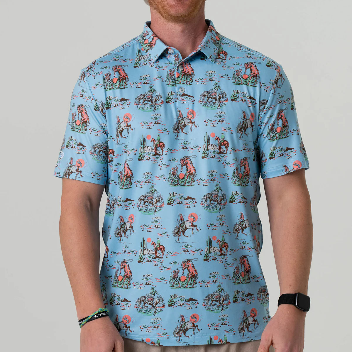 Perf. Polo - Cowboy Up Blue