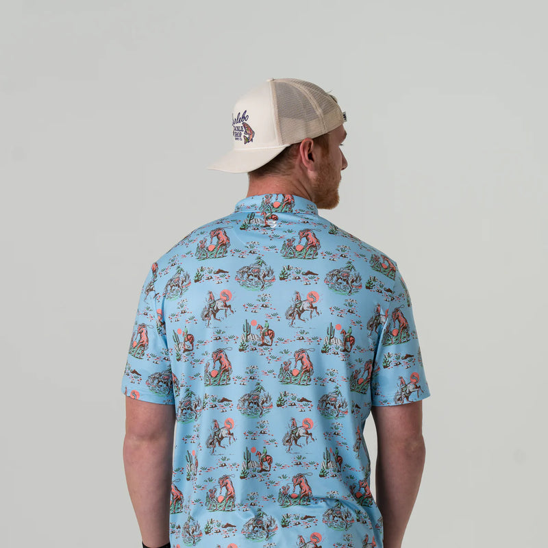 Perf. Polo - Cowboy Up Blue