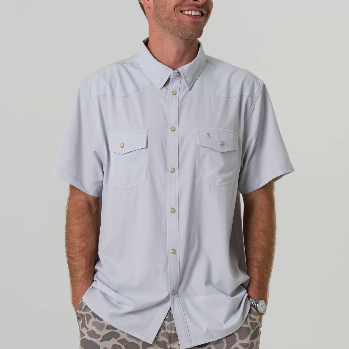 Performance Western Shirt - Light Grey