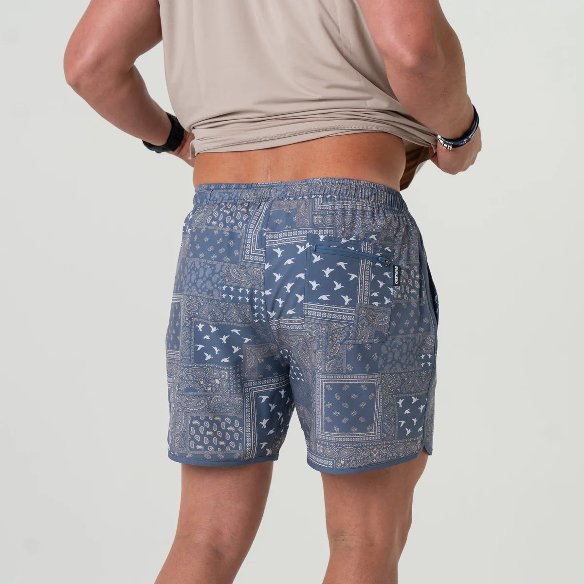 Swim Trunks - Duck Paisley Blue