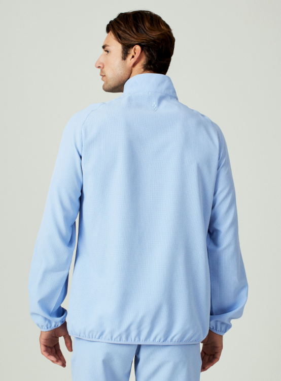 Oxygenate Quarter Zip Hoodie-Light Blue-7 Diamonds