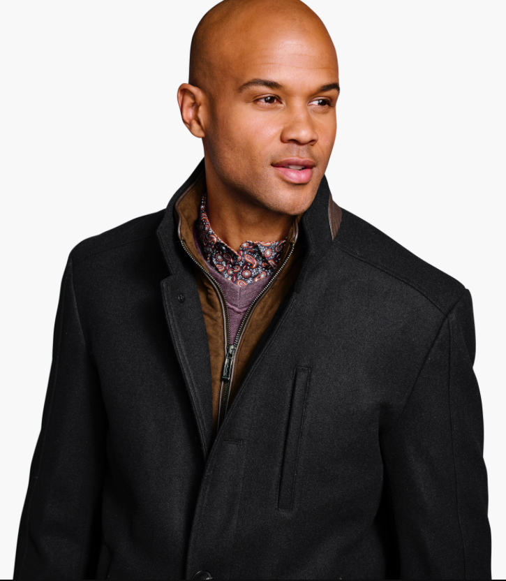 Upton Car Coat Black - Johnston Murphy