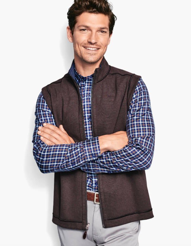 Reversible Solid Vest - Johnston Murphy