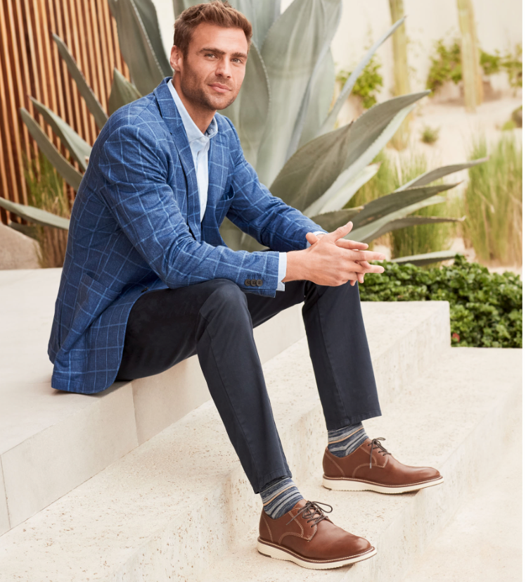 XC Flex Knit Blazer Blue - Johnston & Murphy