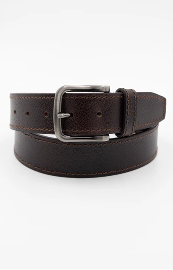 Textured Leather Belt-Brown Devil-Dog