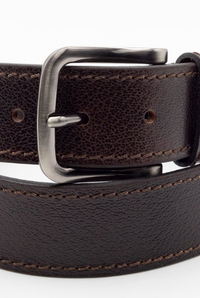 Textured Leather Belt-Brown Devil-Dog