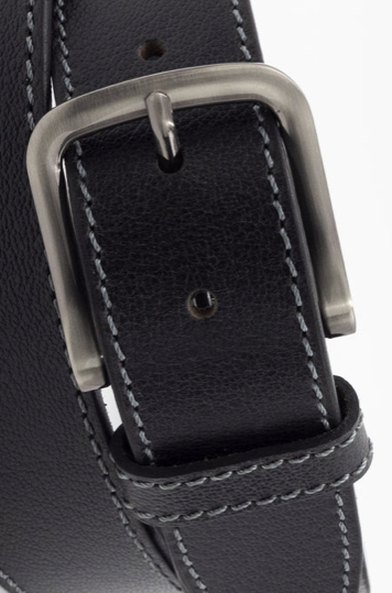 Textured Leather Belt-Black Devil-Dog